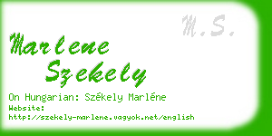 marlene szekely business card